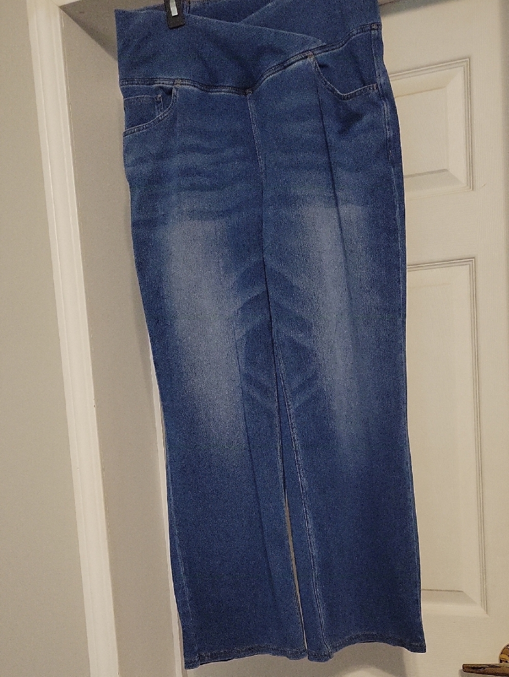 HALARA Blue Wide-Leg Jeans with High Waistband
